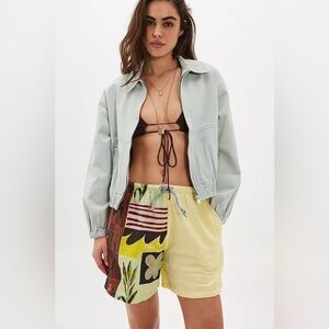 Free People Ciao Ciao Vacation Spice Collage Riley Shorts